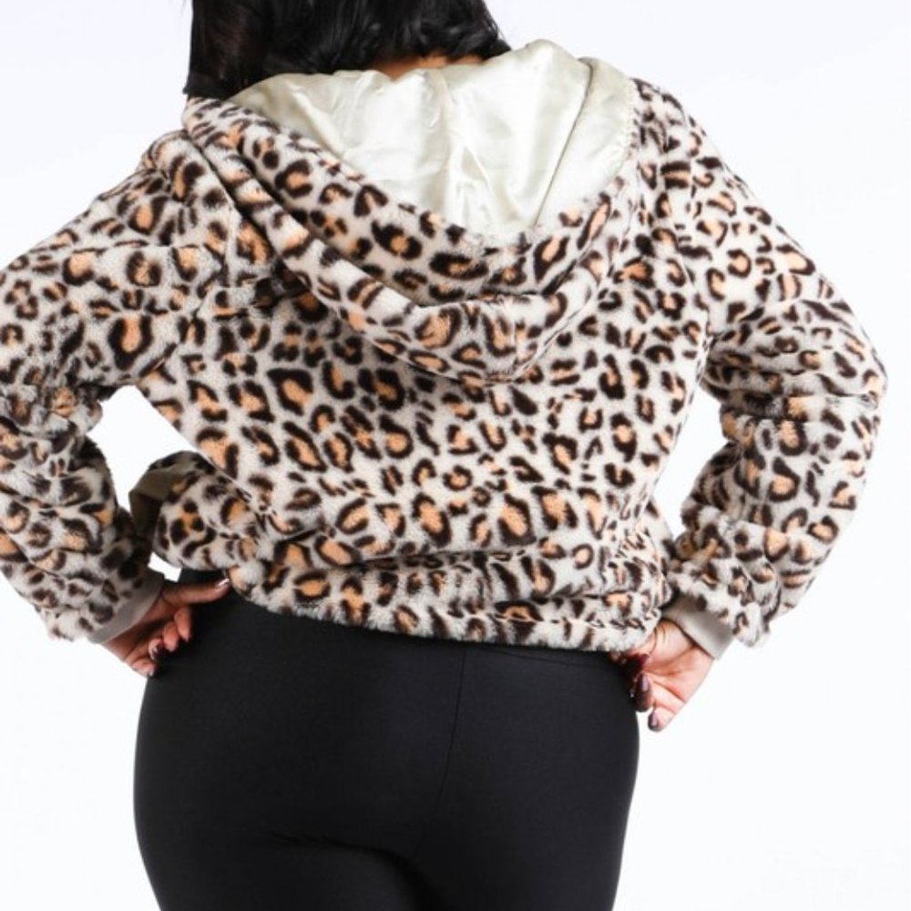 Leopard Hoodie Curvy - Picture 2 of 3